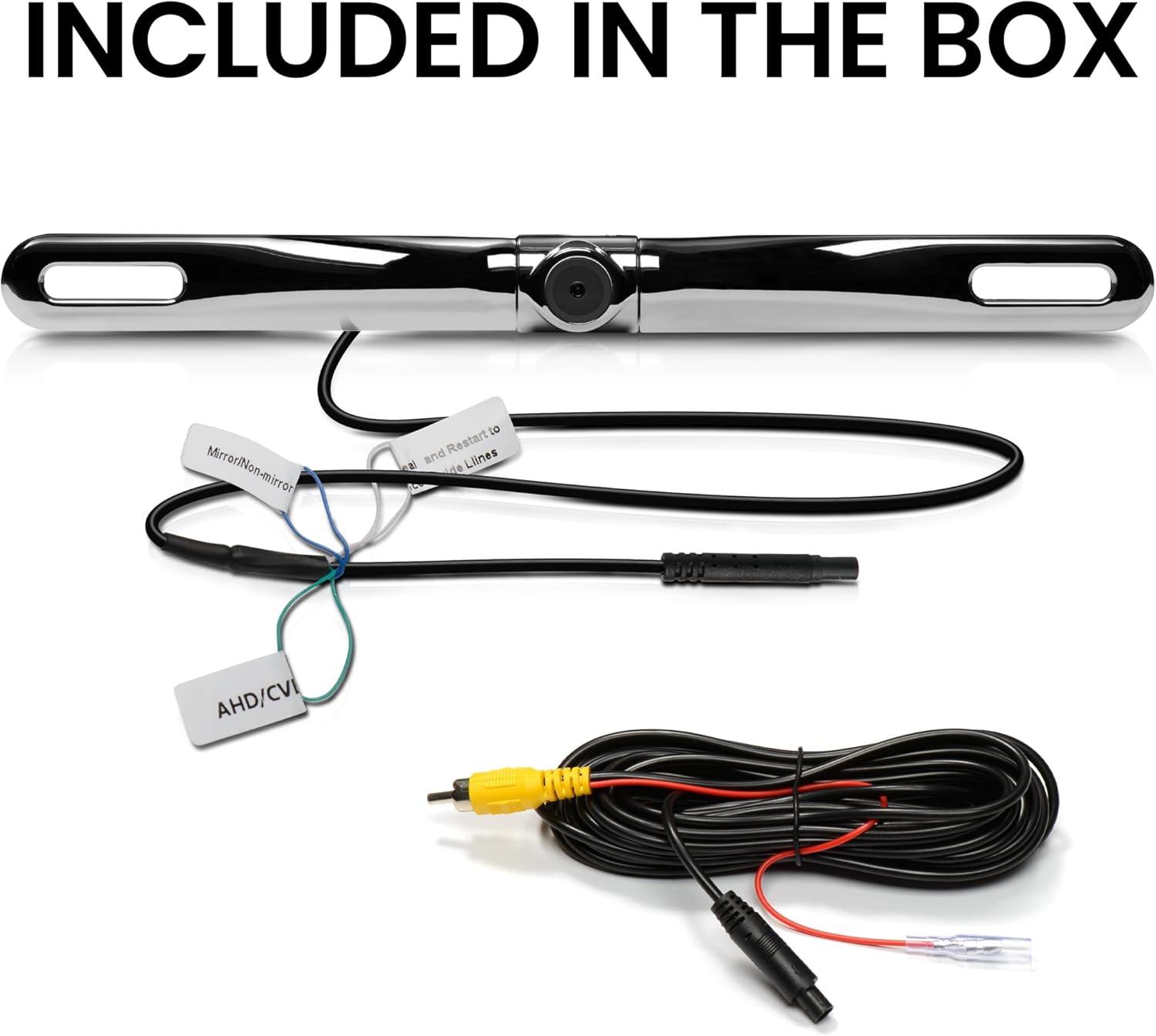 imageBOSS Audio Systems LPC35 Backup Car Rearview Reverse Camera  License Plate Mount 170 Wide Angle Low Light Visibility for Vehicle Pickup Truck RV Travel Trailers Camper Accessories Stereoaccessory