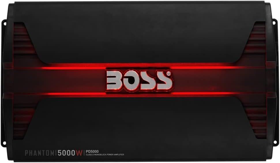 imageBOSS Audio Systems PD5000 Phantom 5000Watt 1 2 4 Ohm Stable Class D Monoblock Car Amplifier with Remote Subwoofer Control5000 Watt Class D