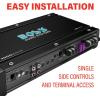 imageBOSS Audio OX3KD Onyx Model 3000 Watt High Output Monoblock Full Range Class D Amplifier with Variable Low Pass Crossover and Remote Control3000W Monoblock