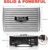 imageBOSS Audio Systems AR2000M Monoblock Car Amplifier  2000 High Output HighLow Level Inputs LowPass Crossover Hook Up to Subwoofer for BassClass AB Monoblock 1500W