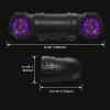 imageBOSS Audio Systems ATV65BRGB ATV UTV Weatherproof Sound System  65 Inch Speakers 1 Inch Tweeters Full Range Audio Builtin Amplifier Bluetooth MultiColor Illumination Hook Up To Stereo8 Speakers  RGB