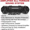 imageBOSS Audio Systems ATV65BRGB ATV UTV Weatherproof Sound System  65 Inch Speakers 1 Inch Tweeters Full Range Audio Builtin Amplifier Bluetooth MultiColor Illumination Hook Up To Stereo65 Speakers  Black