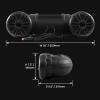 imageBOSS Audio Systems ATV65BRGB ATV UTV Weatherproof Sound System  65 Inch Speakers 1 Inch Tweeters Full Range Audio Builtin Amplifier Bluetooth MultiColor Illumination Hook Up To Stereo65 Speakers  Black with Remote