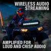 imageBOSS Audio Systems ATVB95LED ATV UTV Sound System  8 Inch Full Range Stereo Speakers 15 Inch Tweeters IPX5 Weatherproof Builtin Amplifier Bluetooth Remote Light Bar Storage Compartment8 Speakers  RGB  LED Lightbar