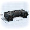 imageBOSS Audio Systems ATVB95LED ATV UTV Sound System  8 Inch Full Range Stereo Speakers 15 Inch Tweeters IPX5 Weatherproof Builtin Amplifier Bluetooth Remote Light Bar Storage Compartment65 Speakers  RGB