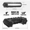 imageBOSS Audio Systems ATVB95LED ATV UTV Sound System  8 Inch Full Range Stereo Speakers 15 Inch Tweeters IPX5 Weatherproof Builtin Amplifier Bluetooth Remote Light Bar Storage Compartment8 Speakers  Black  LED Lightbar