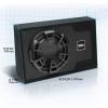 imageBOSS Audio Systems B12ES 12 Inch Powered Car Subwoofer Package  1200 High Output Builtin Amplifier Low Profile Remote Subwoofer Control 16 ft Cable