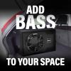 imageBOSS Audio Systems B12ES 12 Inch Powered Car Subwoofer Package  1200 High Output Builtin Amplifier Low Profile Remote Subwoofer Control 16 ft Cable