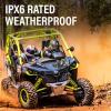 imageBOSS Audio Systems B62ABT ATV UTV Marine Weatherproof Waketower System  Amplified 65 Inch Stereo Speakers Full Range 2 Way Tweeters Bluetooth IPX5 Rated Sold in Pairs for Boat Wake Tower65 Speakers Black 500W