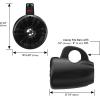 imageBOSS Audio Systems B62ABT ATV UTV Marine Weatherproof Waketower System  Amplified 65 Inch Stereo Speakers Full Range 2 Way Tweeters Bluetooth IPX5 Rated Sold in Pairs for Boat Wake Tower4 Speakers Black 500W