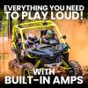 imageBOSS Audio Systems B62ABT ATV UTV Marine Weatherproof Waketower System  Amplified 65 Inch Stereo Speakers Full Range 2 Way Tweeters Bluetooth IPX5 Rated Sold in Pairs for Boat Wake Tower4 Speakers Black 500W