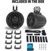 imageBOSS Audio Systems B62ABT ATV UTV Marine Weatherproof Waketower System  Amplified 65 Inch Stereo Speakers Full Range 2 Way Tweeters Bluetooth IPX5 Rated Sold in Pairs for Boat Wake Tower65 Speakers Black 500W