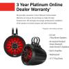 imageBOSS Audio Systems B62ABT ATV UTV Marine Weatherproof Waketower System  Amplified 65 Inch Stereo Speakers Full Range 2 Way Tweeters Bluetooth IPX5 Rated Sold in Pairs for Boat Wake Tower65 Speakers RGB 500W