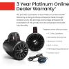 imageBOSS Audio Systems B62ABT ATV UTV Marine Weatherproof Waketower System  Amplified 65 Inch Stereo Speakers Full Range 2 Way Tweeters Bluetooth IPX5 Rated Sold in Pairs for Boat Wake Tower4 Speakers Black 500W