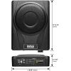 imageBOSS Audio Systems BASS8K 8 Inch Powered Car Subwoofer and Amplifier Wiring Kit Package  800 Watts Max Power Under Seat Low Profile 8 Gauge Wiring Kit for Truck Boxes and EnclosuresWith Wiring Kit