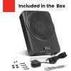 imageBOSS Audio Systems BASS8K 8 Inch Powered Car Subwoofer and Amplifier Wiring Kit Package  800 Watts Max Power Under Seat Low Profile 8 Gauge Wiring Kit for Truck Boxes and EnclosuresNo Wiring Kit