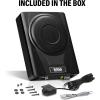 imageBOSS Audio Systems BASS8K 8 Inch Powered Car Subwoofer and Amplifier Wiring Kit Package  800 Watts Max Power Under Seat Low Profile 8 Gauge Wiring Kit for Truck Boxes and EnclosuresNo Wiring Kit