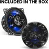 imageBOSS Audio Systems BE423 Rage Series 4 Inch Car Door Speakers  225 Watts Pair 3 Way Full Range Tweeters Coaxial Sold in Pairs Bocinas para Carro