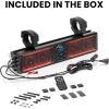 imageBOSS Audio Systems BRT17SLR ATV UTV Sound Bar  17 Inches Wide 3 inch Speakers 1 Inch Tweeters Full Range IPX5 Weatherproof Bluetooth Builtin Amp Multicolor Illumination Golf Cart Compatible