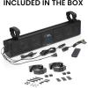 imageBOSS Audio Systems BRT36A ATV UTV Sound Bar  36 Inches Wide 4 Inch Speakers 1 Inch Tweeters Full Range IPX5 Weatherproof Bluetooth Builtin Amplifier USB Port Golf Cart Compatible26 Inch Wide 4 Inch Speakers