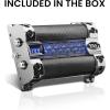 imageBOSS Audio Systems Cap18  18 Farad Car Capacitor For Energy Storage To Enhance Bass Demand From Audio System Audible Warning Tone For Reverse Polarity Voltage Overload Low Battery Voltage Led8 Farad
