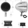 imageBOSS Audio Systems MC420B 3 Inch Motorcycle Speakers and Amplifier Audio Sound System  Class D Compact Amplifier Weatherproof Volume Control ATV UTV Compatible For Stereo Tweeters2 3 Chrome Speakers  Class D Amp