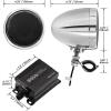 imageBOSS Audio Systems MC470B 3 Inch Motorcycle Full Range Speakers and Amplifier Sound System  Bluetooth 2 Channel Amplifier Weatherproof Volume Control ATV UTV Compatible4 3 Chrome Speakers  Class D Amp