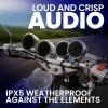 imageBOSS Audio Systems MC470B 3 Inch Motorcycle Full Range Speakers and Amplifier Sound System  Bluetooth 2 Channel Amplifier Weatherproof Volume Control ATV UTV Compatible4 3 Chrome Speakers  Class D Amp