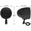 imageBOSS Audio Systems MCBK425BA 3 Inch Motorcycle Speakers  Builtin Bluetooth Amplifier Weatherproof Volume Control ATV UTV Compatible2 3 Black Speakers