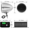 imageBOSS Audio Systems MCBK520B Motorcycle 3 Inch Stereo Speakers and Amplifier Audio Sound System  Bluetooth 2 Channel Amplifier Weatherproof FM Tuner USB SD Auxiliary In ATV UTV Compatible2 3 Chrome Speakers  Class AB Amp