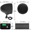 imageBOSS Audio Systems MCBK520B Motorcycle 3 Inch Stereo Speakers and Amplifier Audio Sound System  Bluetooth 2 Channel Amplifier Weatherproof FM Tuner USB SD Auxiliary In ATV UTV Compatible2 3 Black Speakers  Class AB Amp