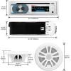 imageBOSS Audio Systems MCK508WB6 Marine Boat Bluetooth Stereo ampamp 65 Inch Speakers  CD DVD Player AMFM Radio Receiver Head Unit Dipole AntennaMR508UABW  4 White Speakers