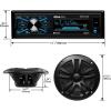imageBOSS Audio Systems MCK632WB6 Bluetooth Car Stereo Receiver with USB Port 90W Dual Cone Speakers Color Illumination Weatherproofing Media Playback and Detachable Front PanelMCBK634B6
