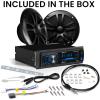 imageBOSS Audio Systems MCK632WB6 Bluetooth Car Stereo Receiver with USB Port 90W Dual Cone Speakers Color Illumination Weatherproofing Media Playback and Detachable Front PanelMCBK634B6