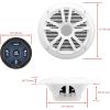 imageBOSS Audio Systems MG150W6 Marine Boat Stereo Sound System Speaker Package  Builtin 2 Cannel Amplifier Head Unit IPX6 Weatherproof Bluetooth No CD Player USB 65 Inch Full Range Speakers