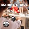 imageBOSS Audio Systems MGR350B Marine Boat Stereo Gauge Receiver  Bluetooth Head Unit No CD DVD Player Builtin 4 Channel Amplifier Weatherproof USB USB ChargingMGR350B Receiver