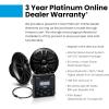 imageBOSS Audio Systems MGR350B Marine Boat Stereo Gauge Receiver  Bluetooth Head Unit No CD DVD Player Builtin 4 Channel Amplifier Weatherproof USB USB ChargingMGR450B  2 Black Speakers