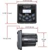 imageBOSS Audio Systems MGR350B Marine Boat Stereo Gauge Receiver  Bluetooth Head Unit No CD DVD Player Builtin 4 Channel Amplifier Weatherproof USB USB ChargingMGR450B Receiver