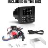 imageBOSS Audio Systems MGV520B Marine Gauge Receiver  Weatherproof 3 Inch LCD Builtin Amplifier Bluetooth Digital Media MP3 Player No CD Player USB Port AMFM RadioMGV520B Receiver