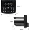 imageBOSS Audio Systems MGV520B Marine Gauge Receiver  Weatherproof 3 Inch LCD Builtin Amplifier Bluetooth Digital Media MP3 Player No CD Player USB Port AMFM RadioMGV520B Receiver