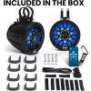 imageBOSS Audio Systems MPWT50RGB ATV UTV Marine Boat 525 Inch Stereo Wake Tower Speakers  Full Range 2 Way IPX6 Weatherproof MultiColor Illumination 500 Watts Per Pair Golf Cart Compatible525 inch Speakers RGB 500W
