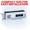 imageBOSS Audio Systems MR1308UABK Marine Boat Stereo  Single Din Bluetooth No CD DVD Player AMFM Radio Receiver Auxin USBWhite Receiver Mechless