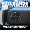imageBOSS Audio Systems MR62B 200 Watt Per Pair 65 Inch Full Range 2 Way Weatherproof Marine Speakers Sold in Pairs Black