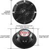 imageBOSS Audio Systems MR62B 200 Watt Per Pair 65 Inch Full Range 2 Way Weatherproof Marine Speakers Sold in Pairs Black