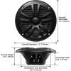 imageBOSS Audio Systems MR6B 65 inch Marine Stereo Boat Speakers  180 Watts pair 2 Way Full Range Tweeters Coaxial Weatherproof Sold in PairsBLACK