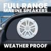 imageBOSS Audio Systems MR6B 65 inch Marine Stereo Boat Speakers  180 Watts pair 2 Way Full Range Tweeters Coaxial Weatherproof Sold in PairsWHITE