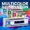 imageBOSS Audio Systems MR762BRGB Marine Boat Stereo  Single Din Bluetooth CD DVD Player AM FM Radio Receiver Weatherproof Multicolor IlluminationWhite Receiver w CD