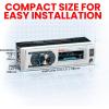 imageBOSS Audio Systems MR762BRGB Marine Boat Stereo  Single Din Bluetooth CD DVD Player AM FM Radio Receiver Weatherproof Multicolor IlluminationWhite Receiver wo CD