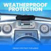 imageBOSS Audio Systems MRC5 Marine Waterproof Radio CoverBlackWhite Marine Radio Cover