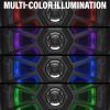 imageBOSS Audio Systems MRGB55W 525 Inch Marine Speakers  Weatherproof 150 Watts Per Pair 75 Watts Each MultiColor Illumination Full Range 2 Way Sold in Pairs525 Black 150W MRGB55B